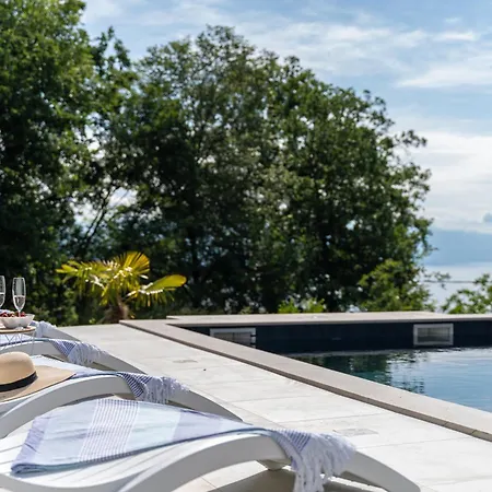 Mare&monti In Opatija, Pool, Ev Station, Sea View, Bbq Vila *