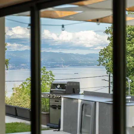 Mare&monti In Opatija, Pool, Ev Station, Sea View, Bbq Vila *