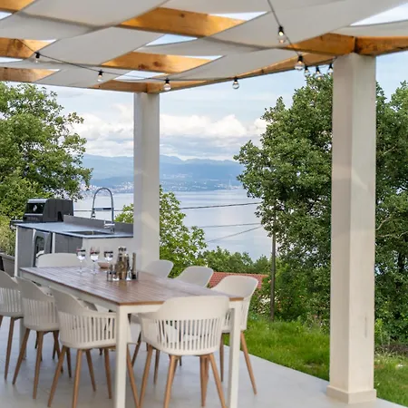 Mare&monti In Opatija, Pool, Ev Station, Sea View, Bbq Villa *