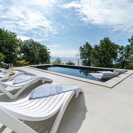 Villa Mare&monti In Opatija, Pool, Ev Station, Sea View, Bbq *